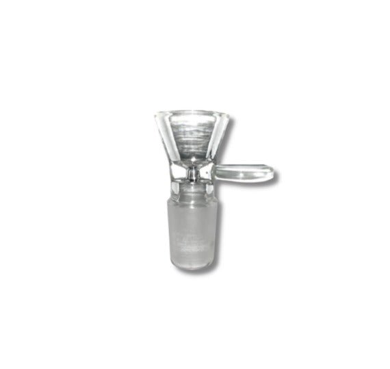 18mm Glass Cone Piece Male Coin Handle - The Bong Baron