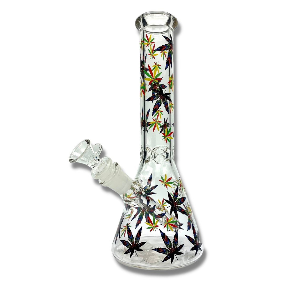 25cm Weed Leaf Beaker Bong - The Bong Baron
