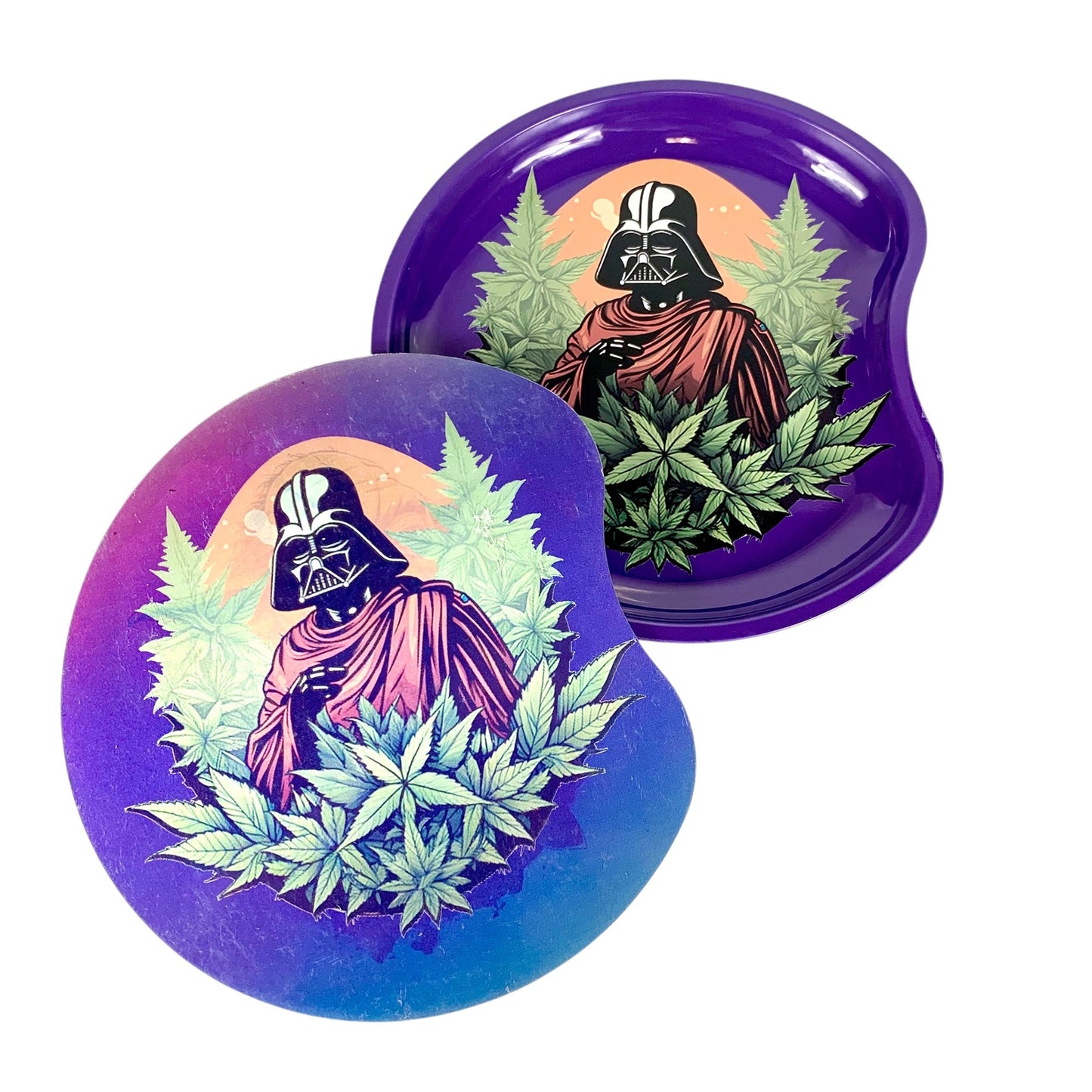 3D Holographic Yoda Rolling Tray with Magnetic lid 18 x 17cm - The Bong Baron