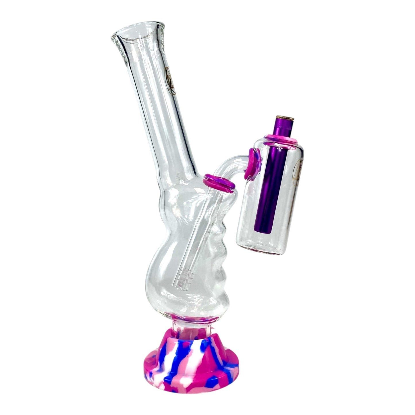 710@420 Barbie Gripper Double Chamber Bong – 32cm - The Bong Baron