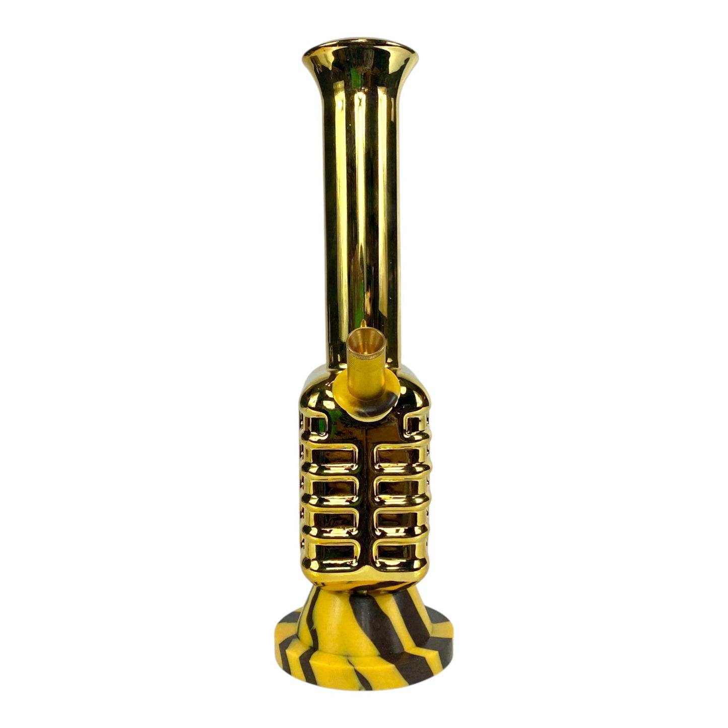 710@420 Golden Microphone Bong - The Bong Baron