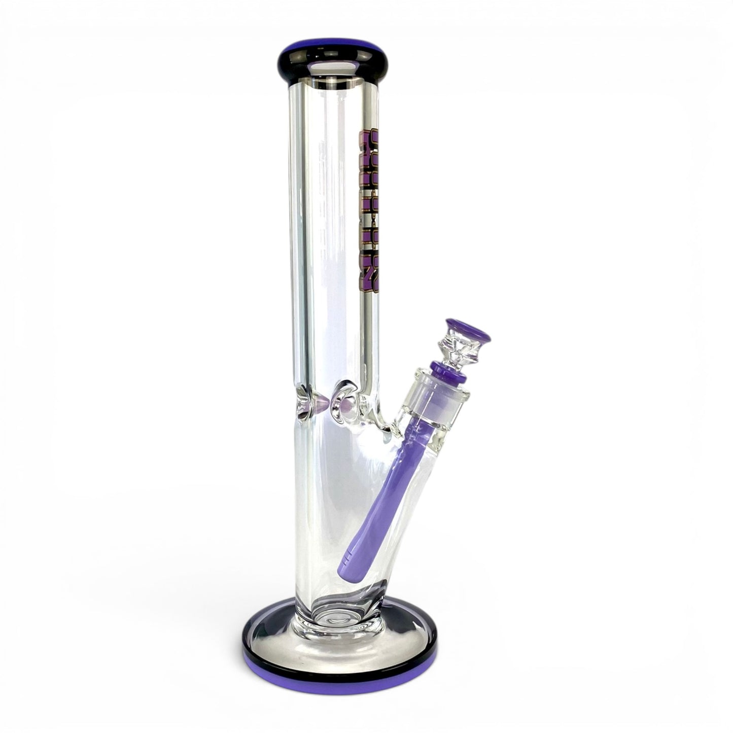 Hittn 9mm Thick Straight Tube Bong 35cm Purple