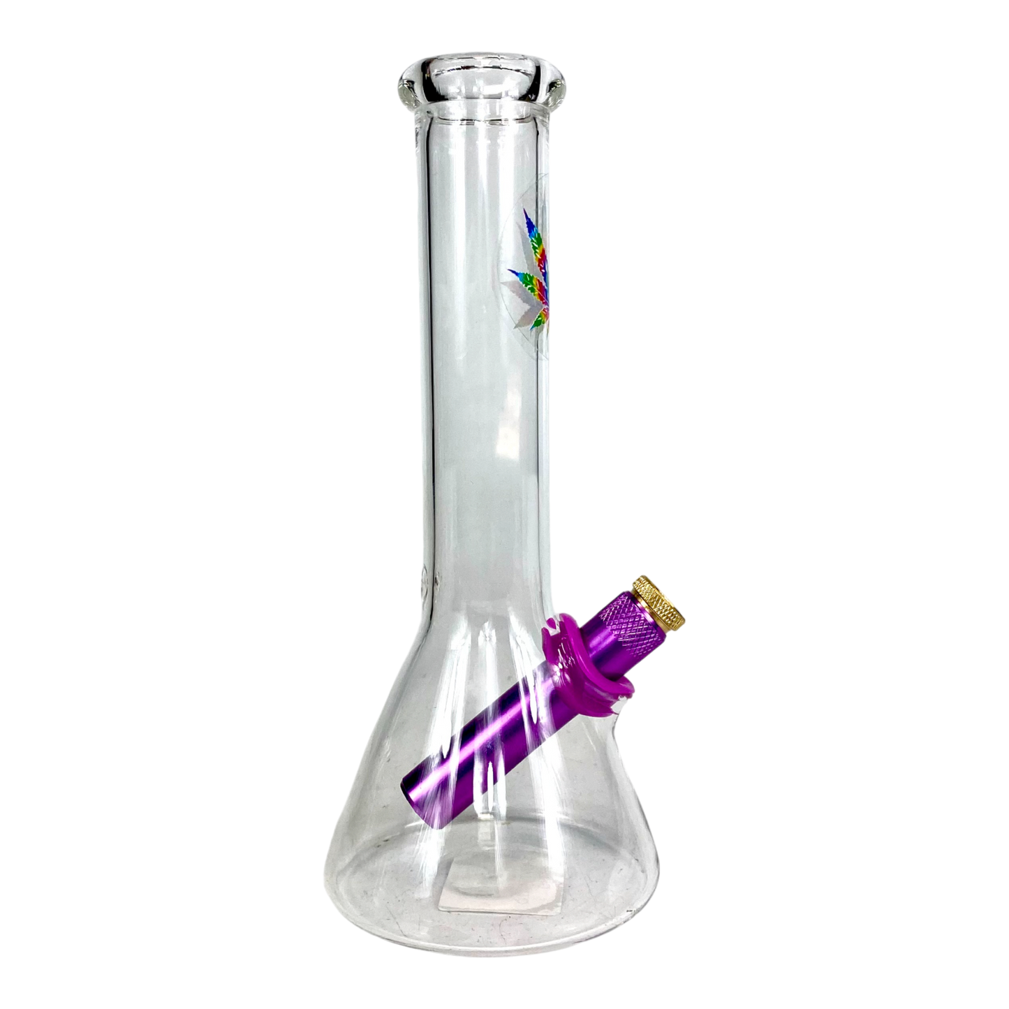 MWP Rainbow Leaf Bonza Beaker Bong 20cm