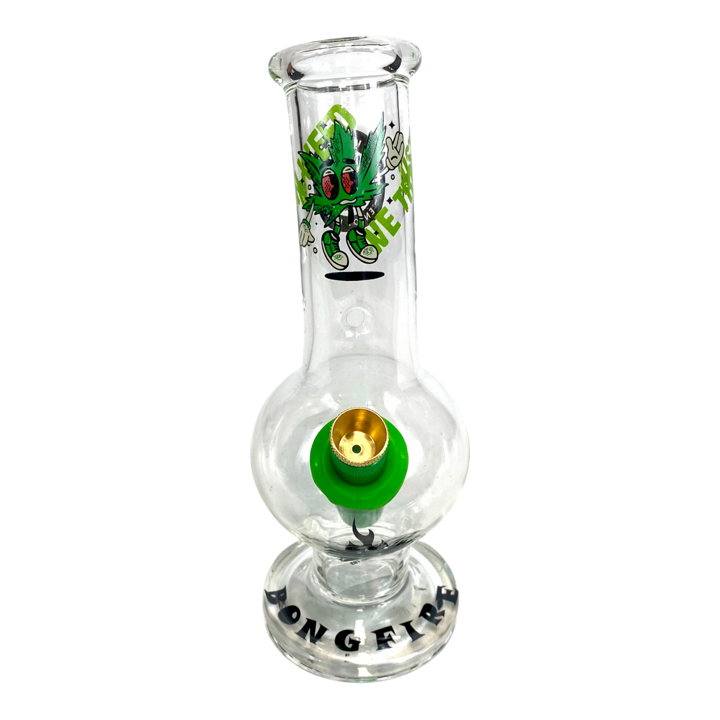 MWP In Weed We Trust Bongfire Glass Bottom Bonza Bong 20cm