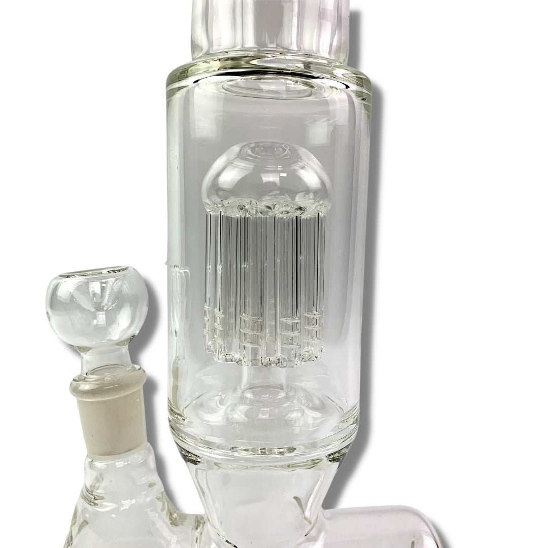 Alpha Glass Bong Dual Percolator 40cm - The Bong Baron