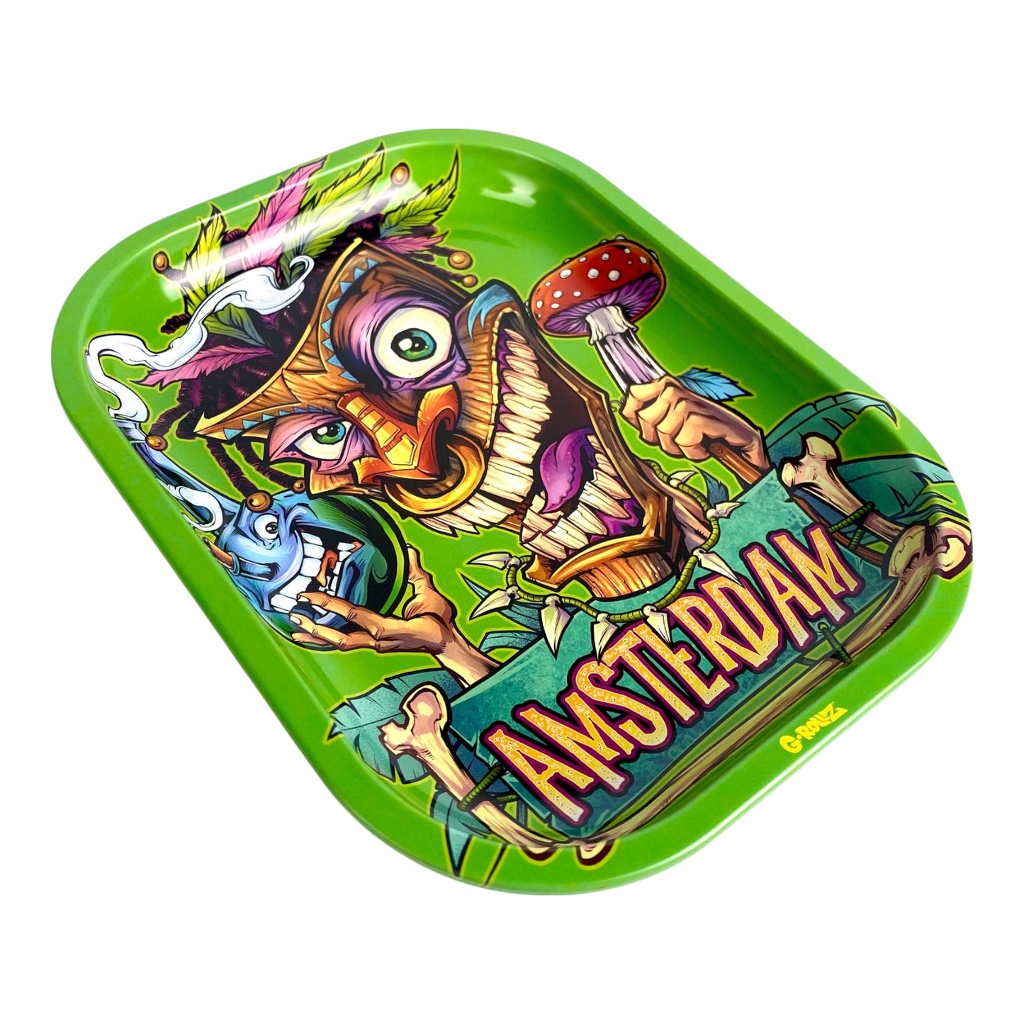 Amsterdam Tiki Trip Rolling Tray – G - Rollz 18x14cm - The Bong Baron