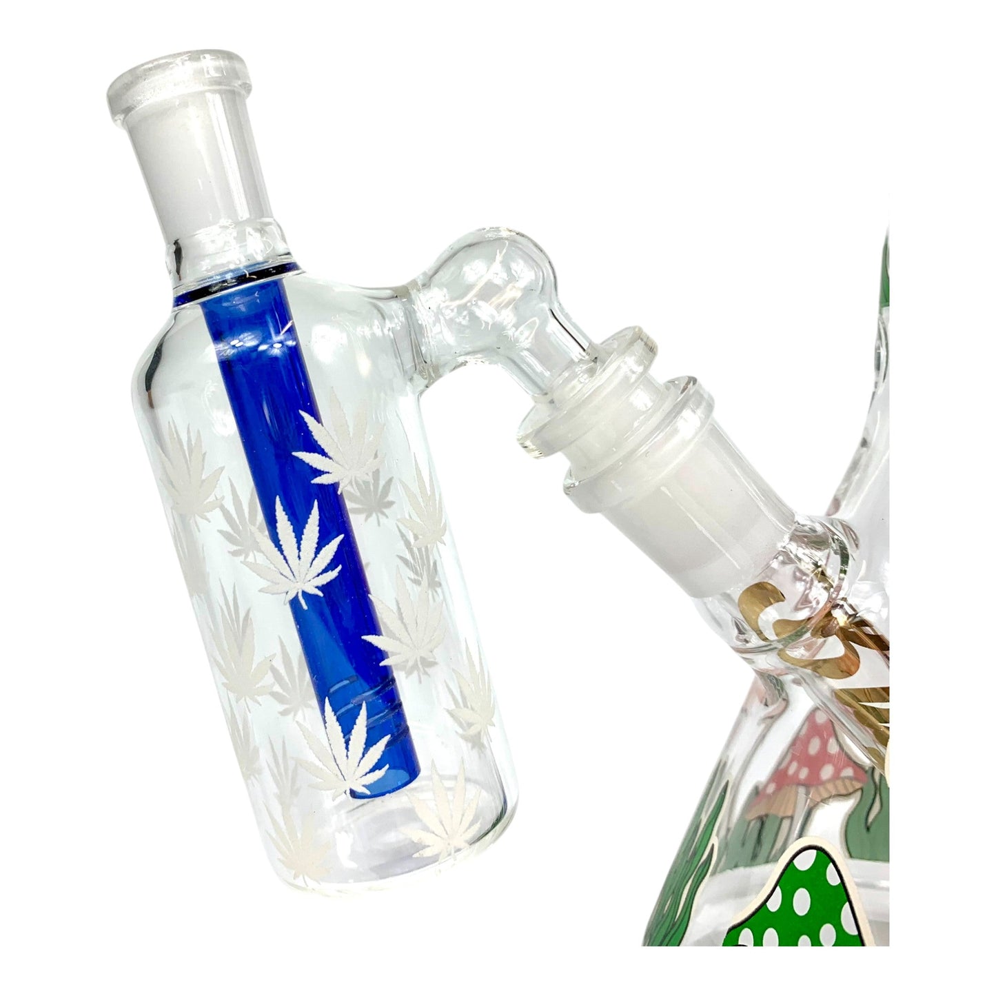 Ash Catcher Diffuser Downstem 14mm Angled Leaf Design - The Bong Baron