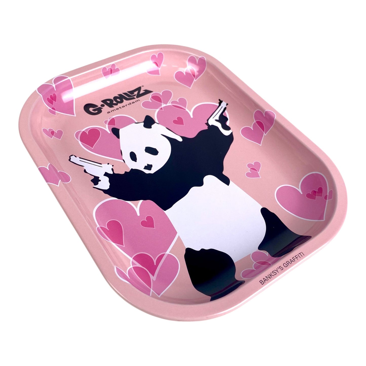 Banksy Gangsta Panda Rolling Tray – G - Rollz Amsterdam 18x14cm - The Bong Baron