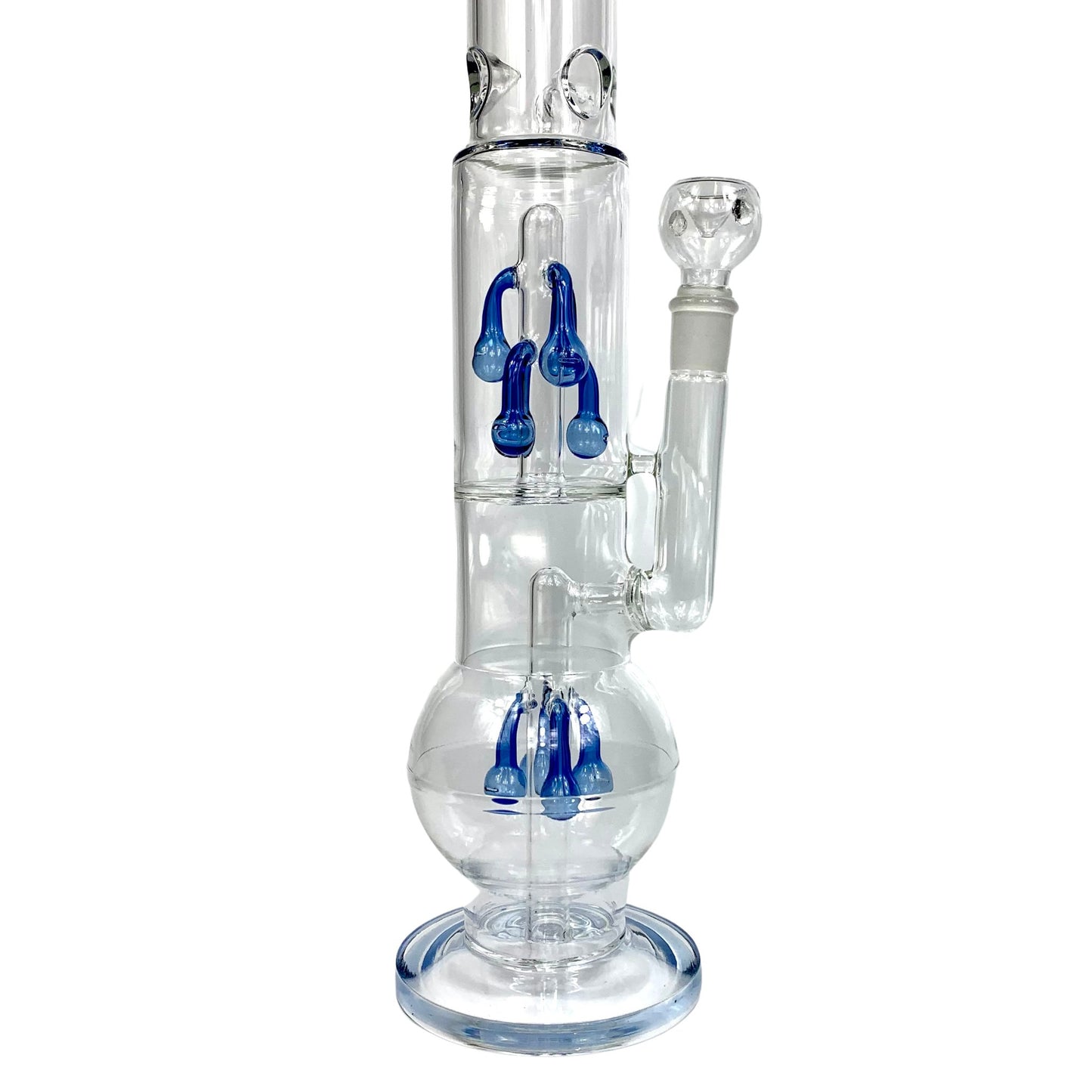 Billy Mate Dual Chamber Tear Drop Perc Bong 46cm Blue - The Bong Baron