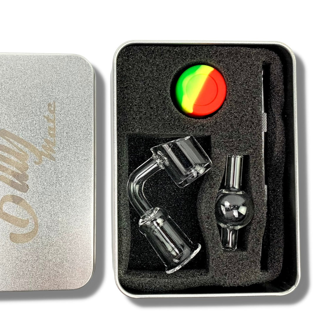 Billy Mate Quartz Banger with Directional Carb Cap 18mm Female set - The Bong Baron