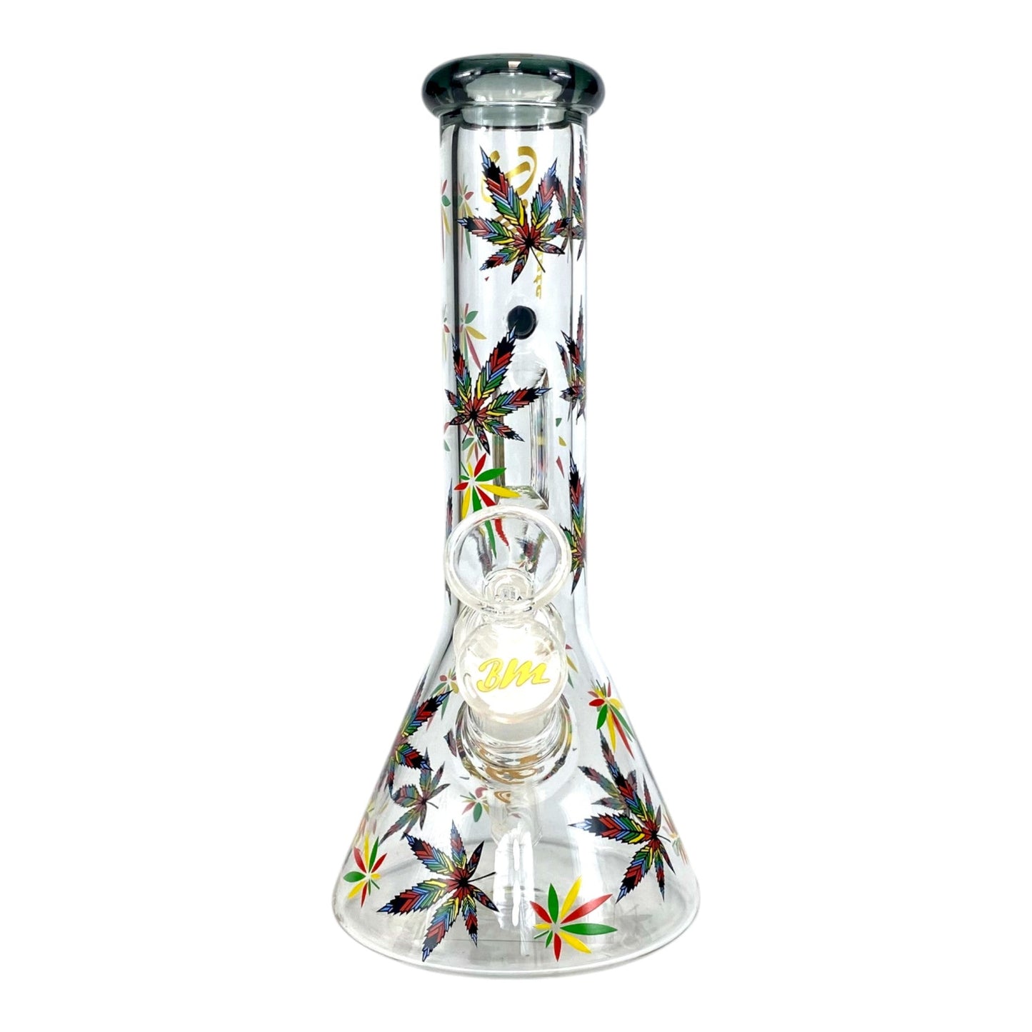 Billy Mate Rainbow Leaf Beaker Bong 23cm - The Bong Baron