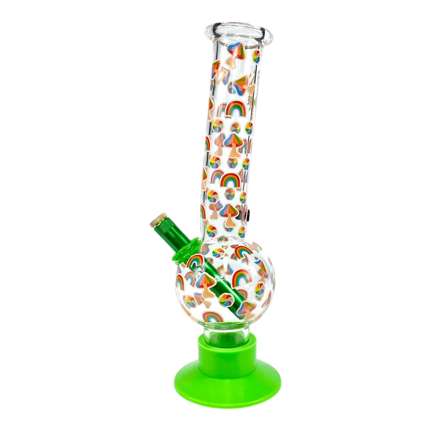 Billy Mate Rainbow Mushrooms Bubble Bong 29cm - The Bong Baron
