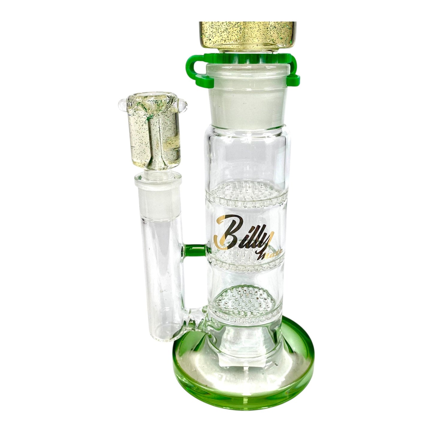 Billy Mate Triple Honeycomb Perc Glycerine Cooled Bong 39cm Green - The Bong Baron