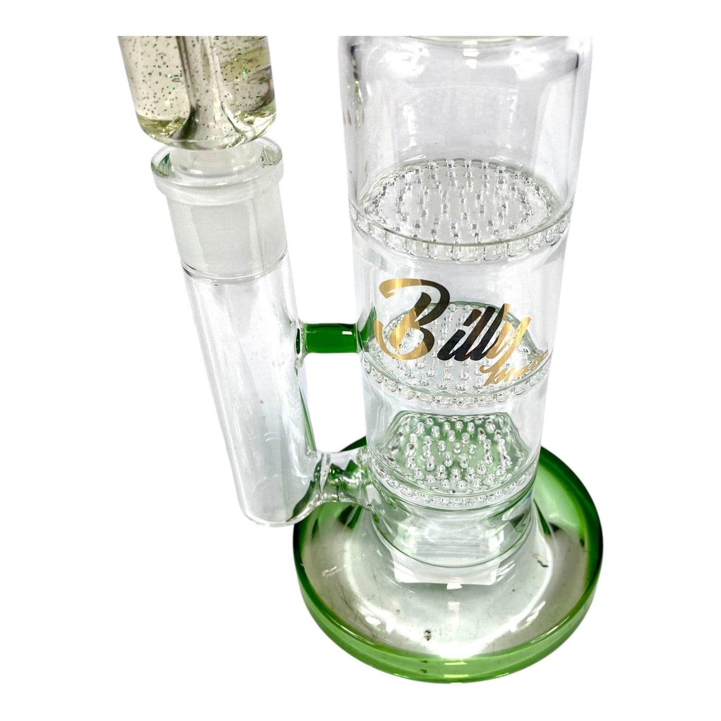 Billy Mate Triple Honeycomb Perc Glycerine Cooled Bong 39cm Green - The Bong Baron