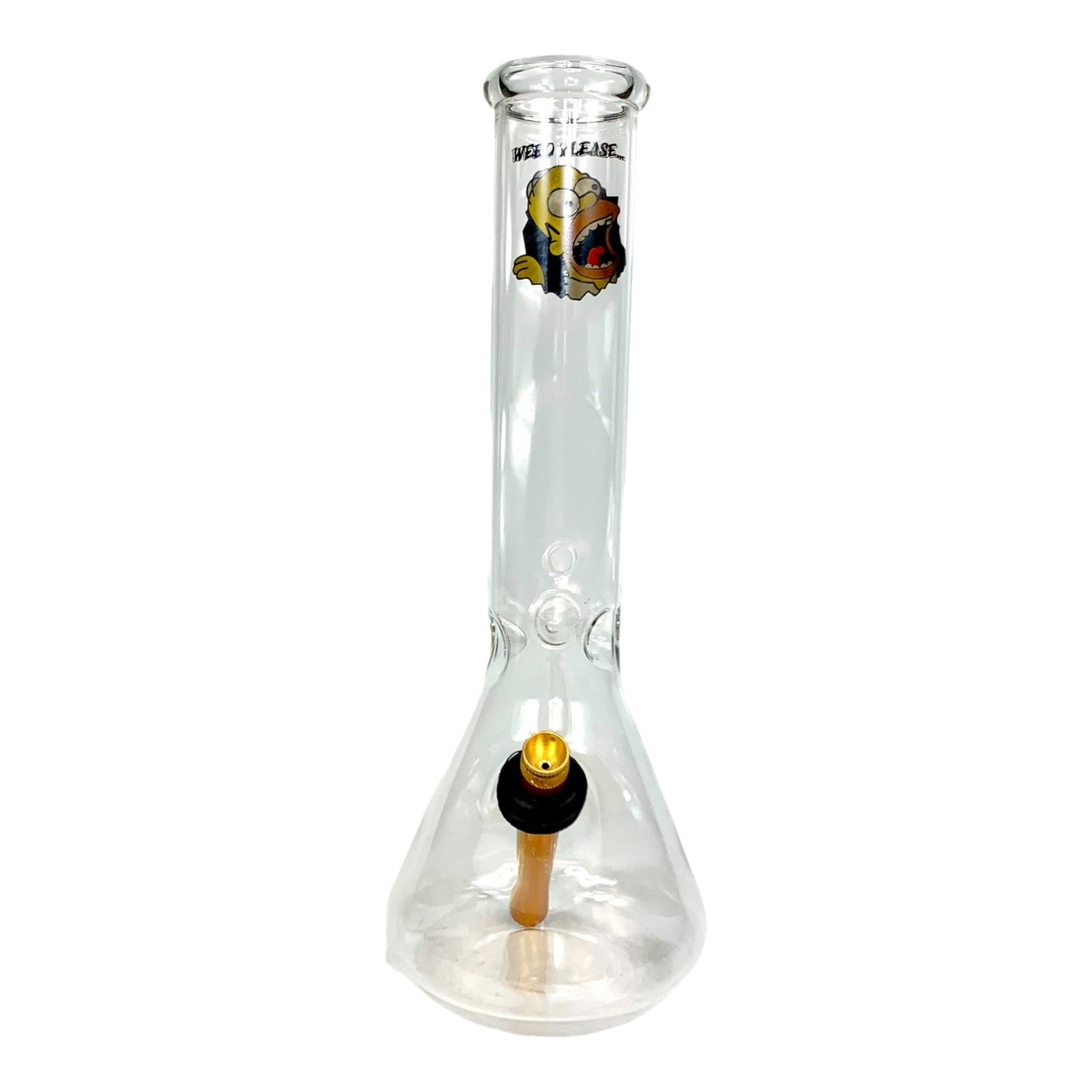 Bonza Beaker Bong Weed Please Homer 35cm - The Bong Baron