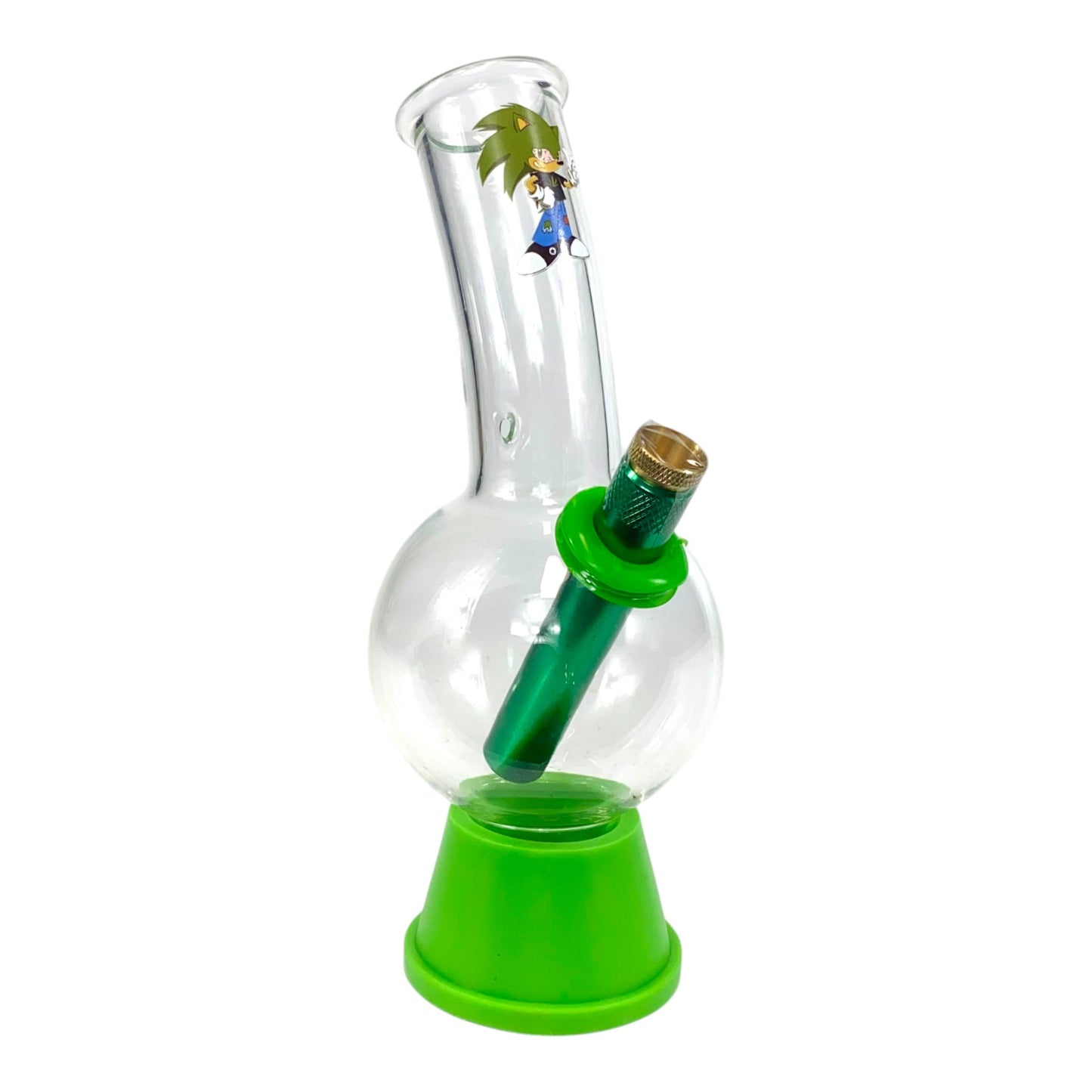 Chronic The Hemp Hog Bubble Bong 20cm Green - The Bong Baron