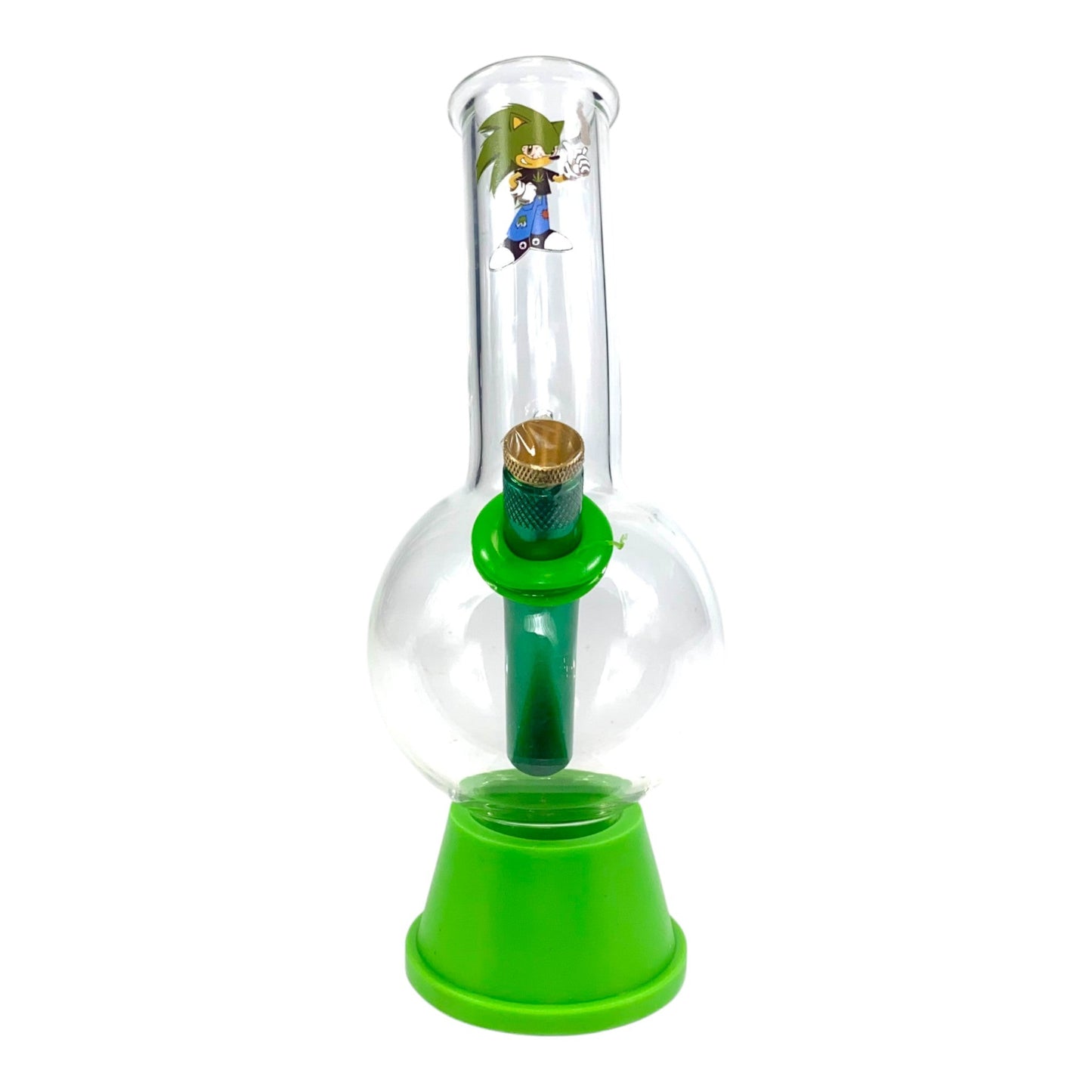 Chronic The Hemp Hog Bubble Bong 20cm Green - The Bong Baron