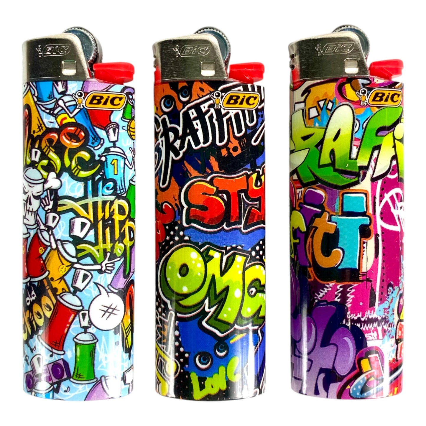 Colour Pop Graffiti Bic Maxi Lighter - The Bong Baron