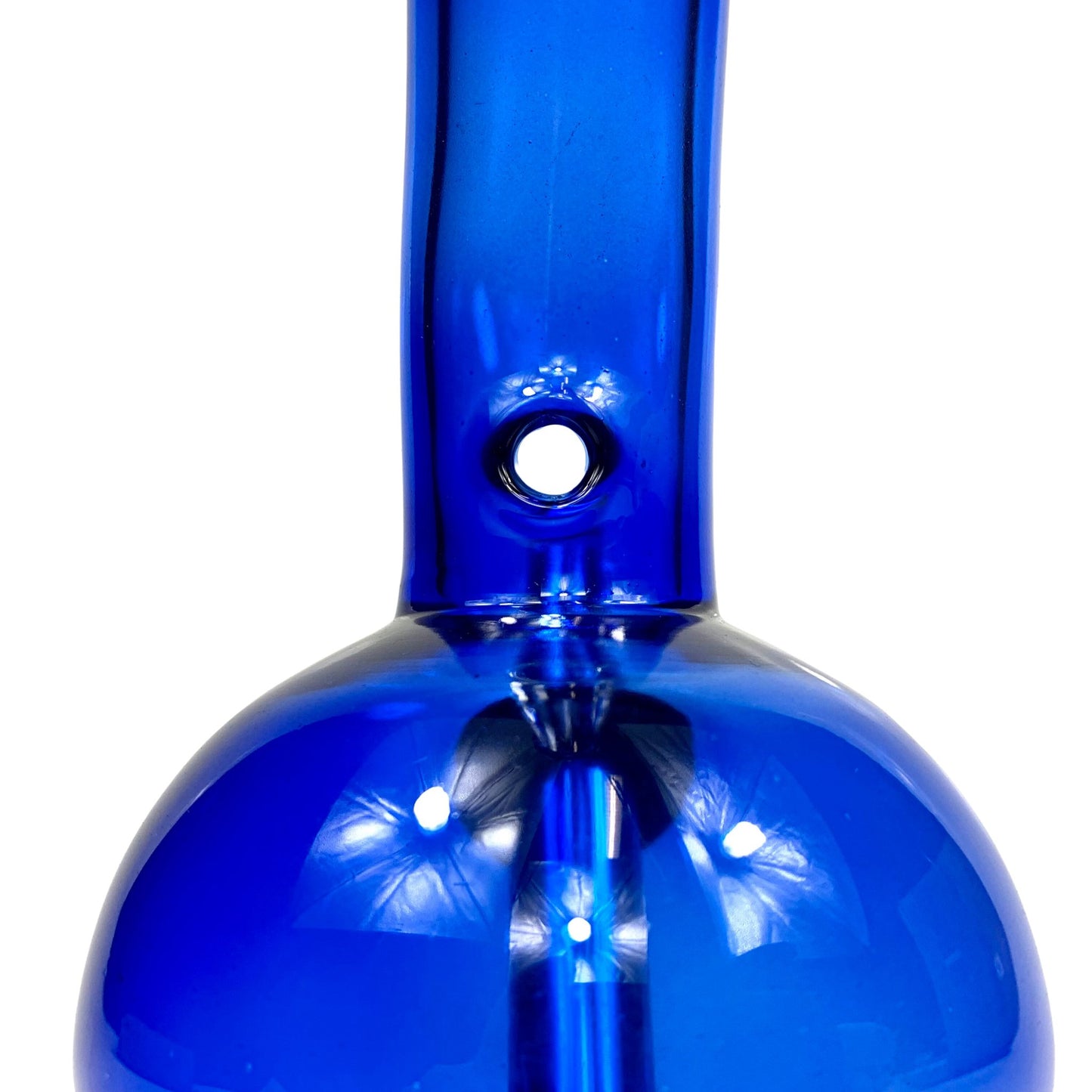 Dark Blue Glass Bonza Bong 29cm - The Bong Baron