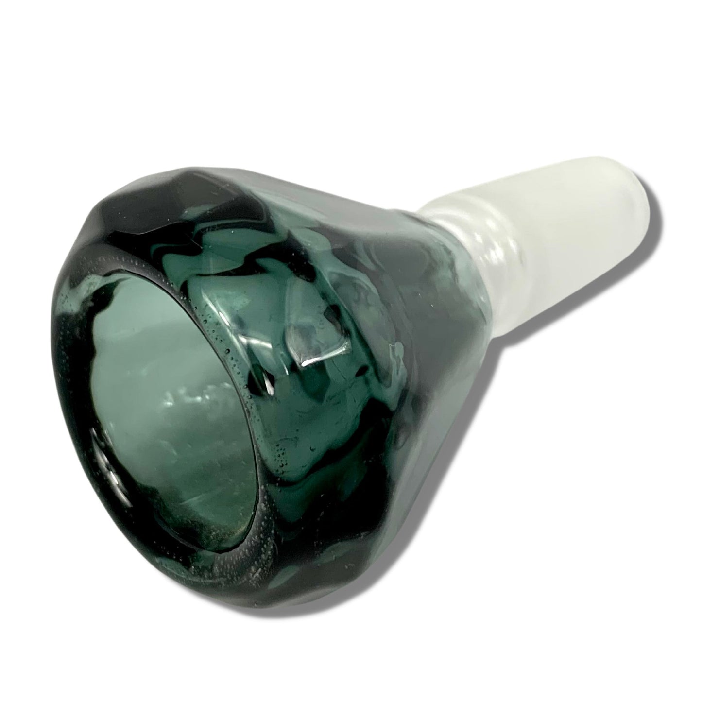 Diamond Cut 14mm Male Glass Cone Piece - The Bong Baron