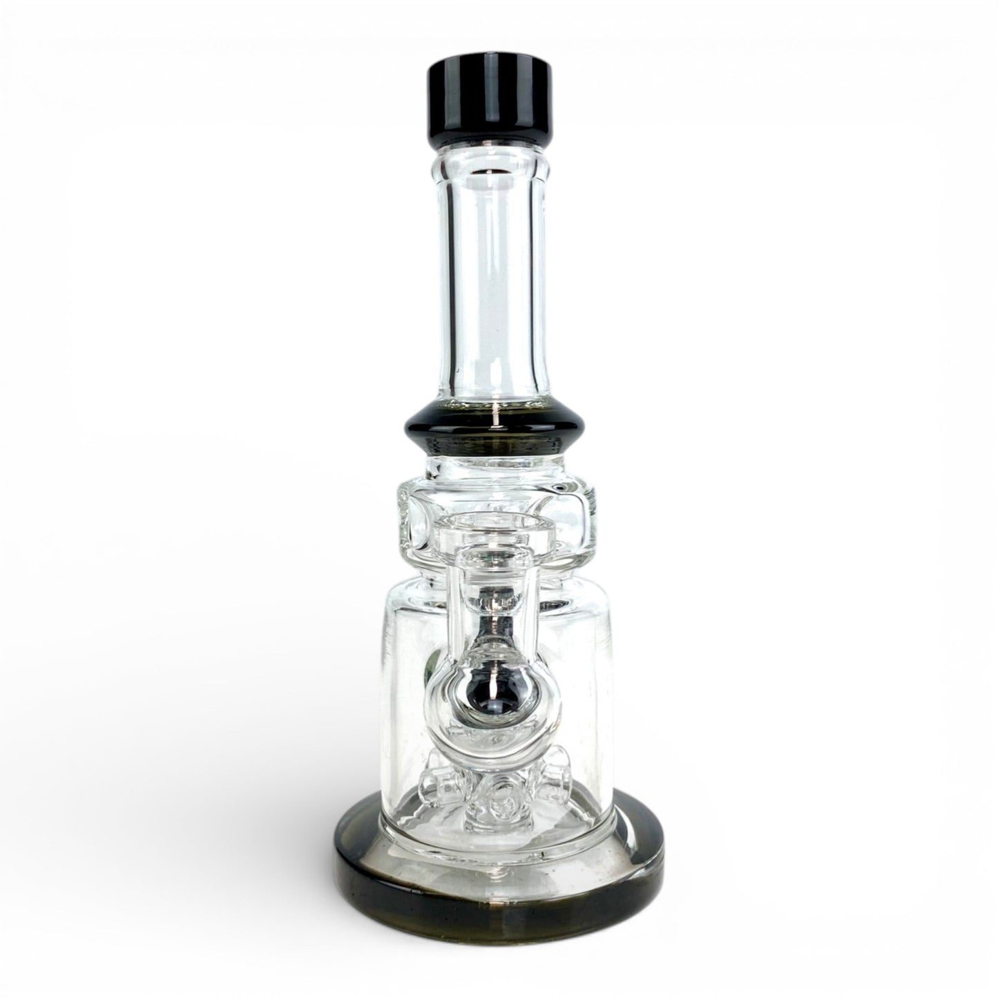Donut Perc Bong and Dab Rig 17cm Black - The Bong Baron
