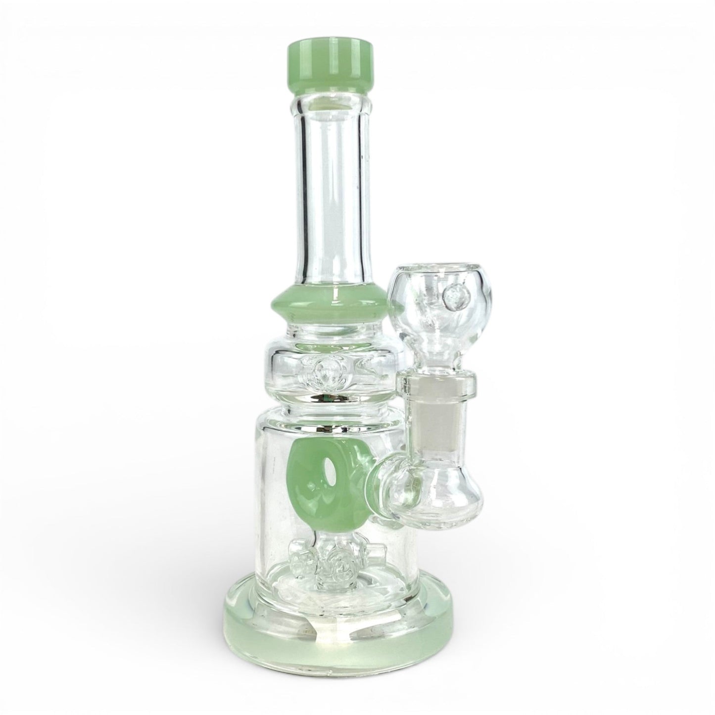 Donut Perc Bong and Dab Rig 17cm Green - The Bong Baron