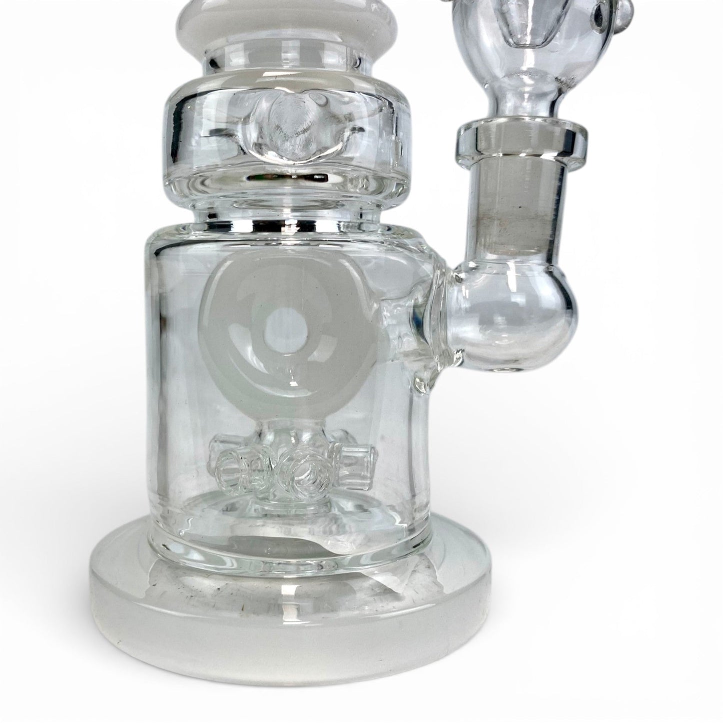 Donut Perc Bong and Dab Rig 17cm White - The Bong Baron