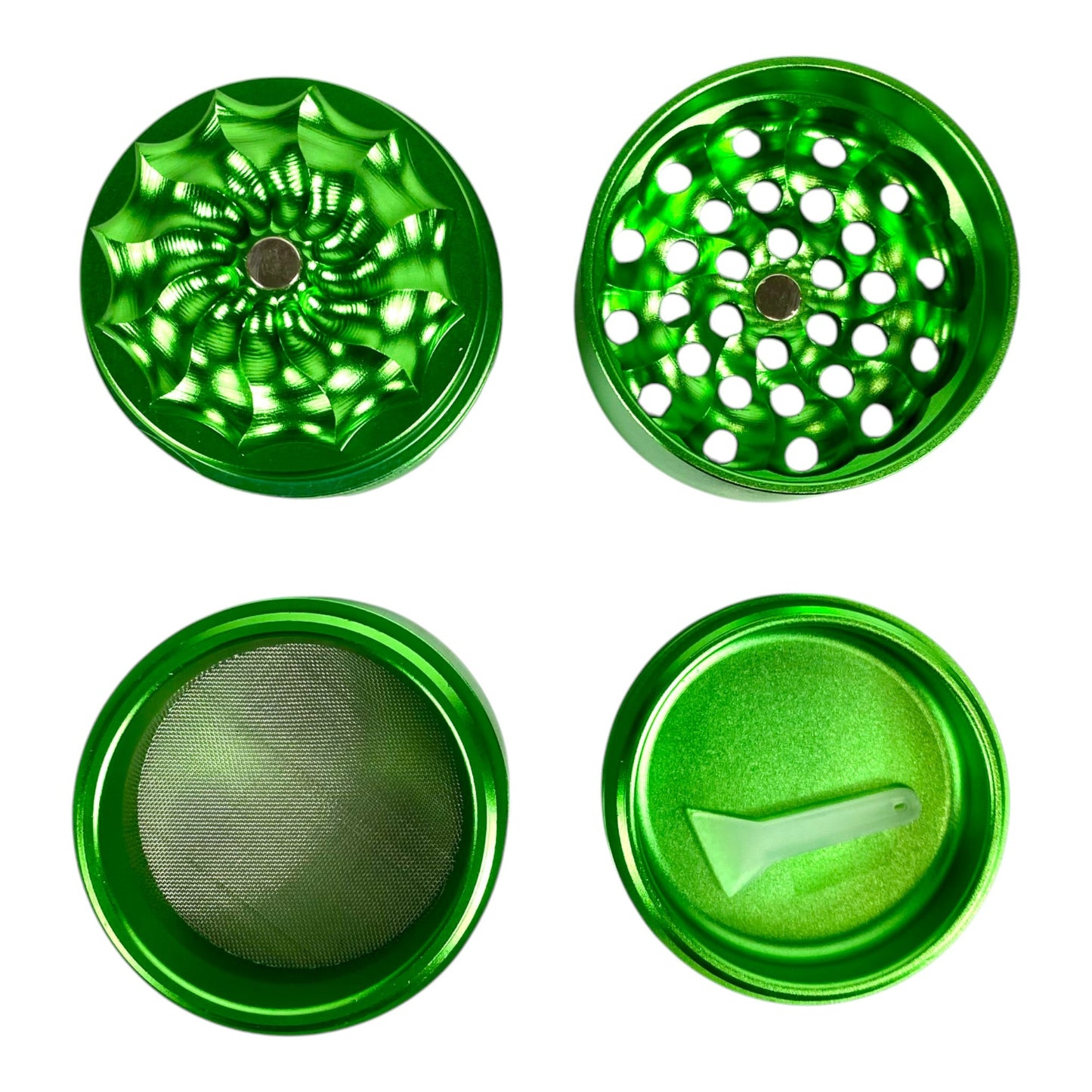 Elite Petal Tooth Grinder 50mm Green - The Bong Baron
