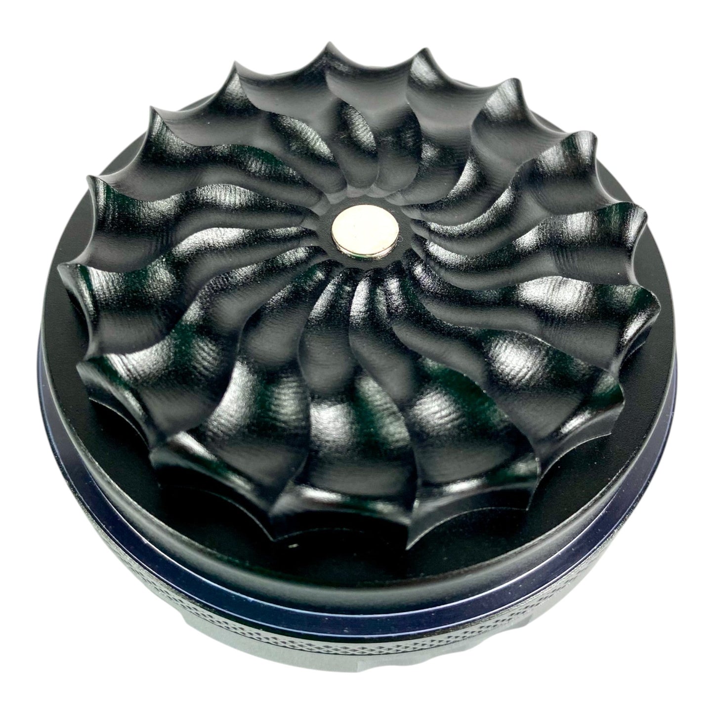 Elite Petal Tooth Grinder 63mm Black - The Bong Baron