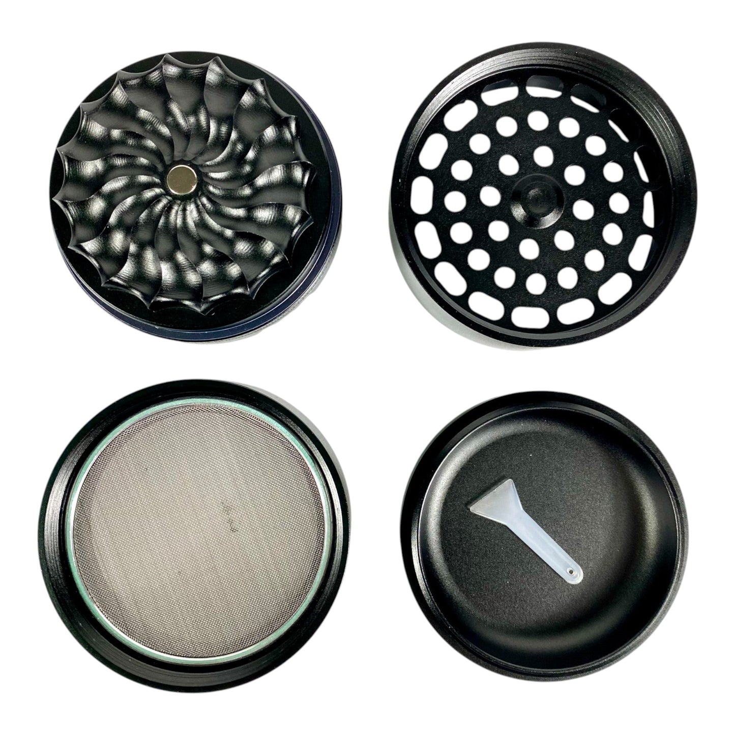 Elite Petal Tooth Grinder 63mm Black - The Bong Baron