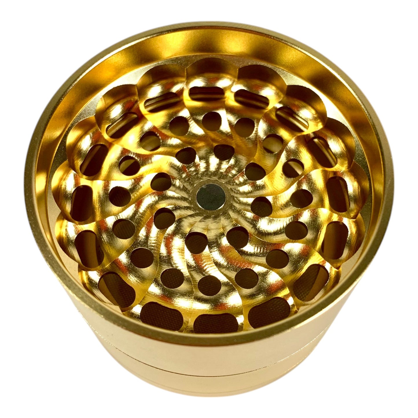 Elite Petal Tooth Grinder 63mm Gold - The Bong Baron