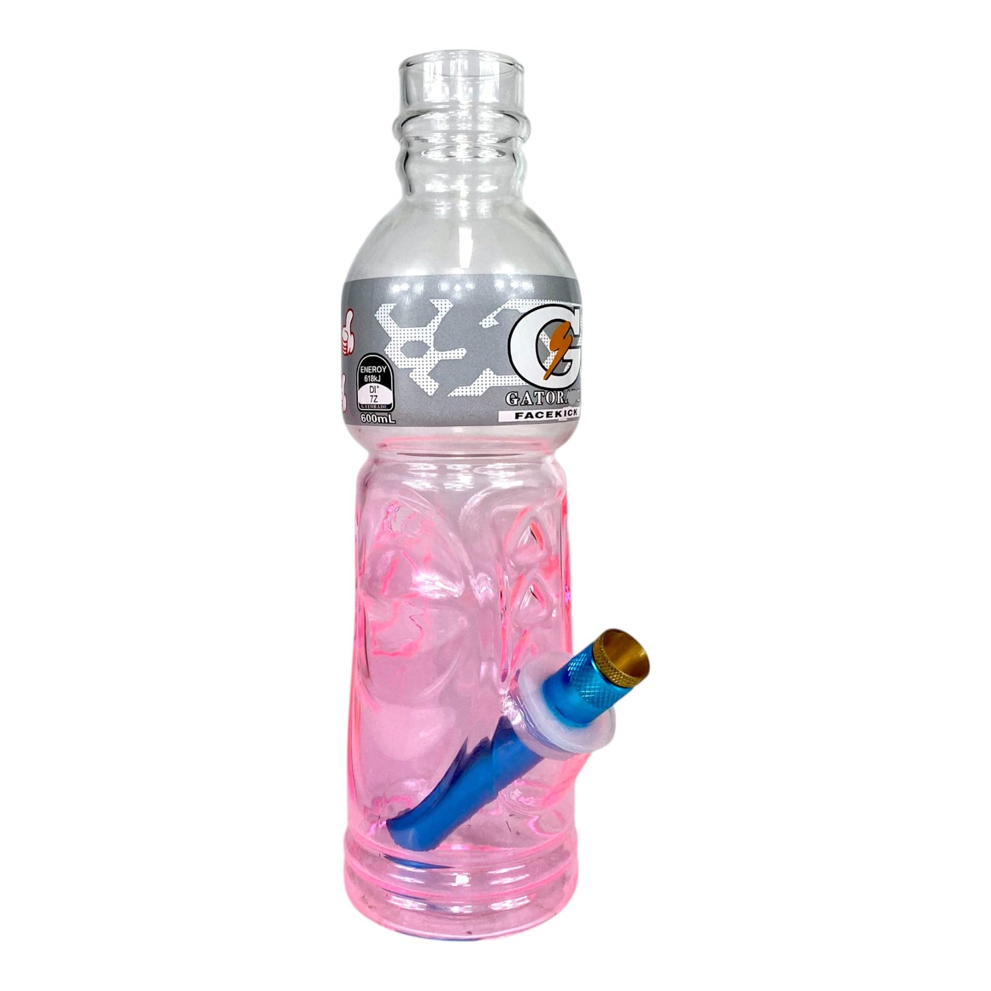 Face Kick Gator Bong Pink 24cm - The Bong Baron