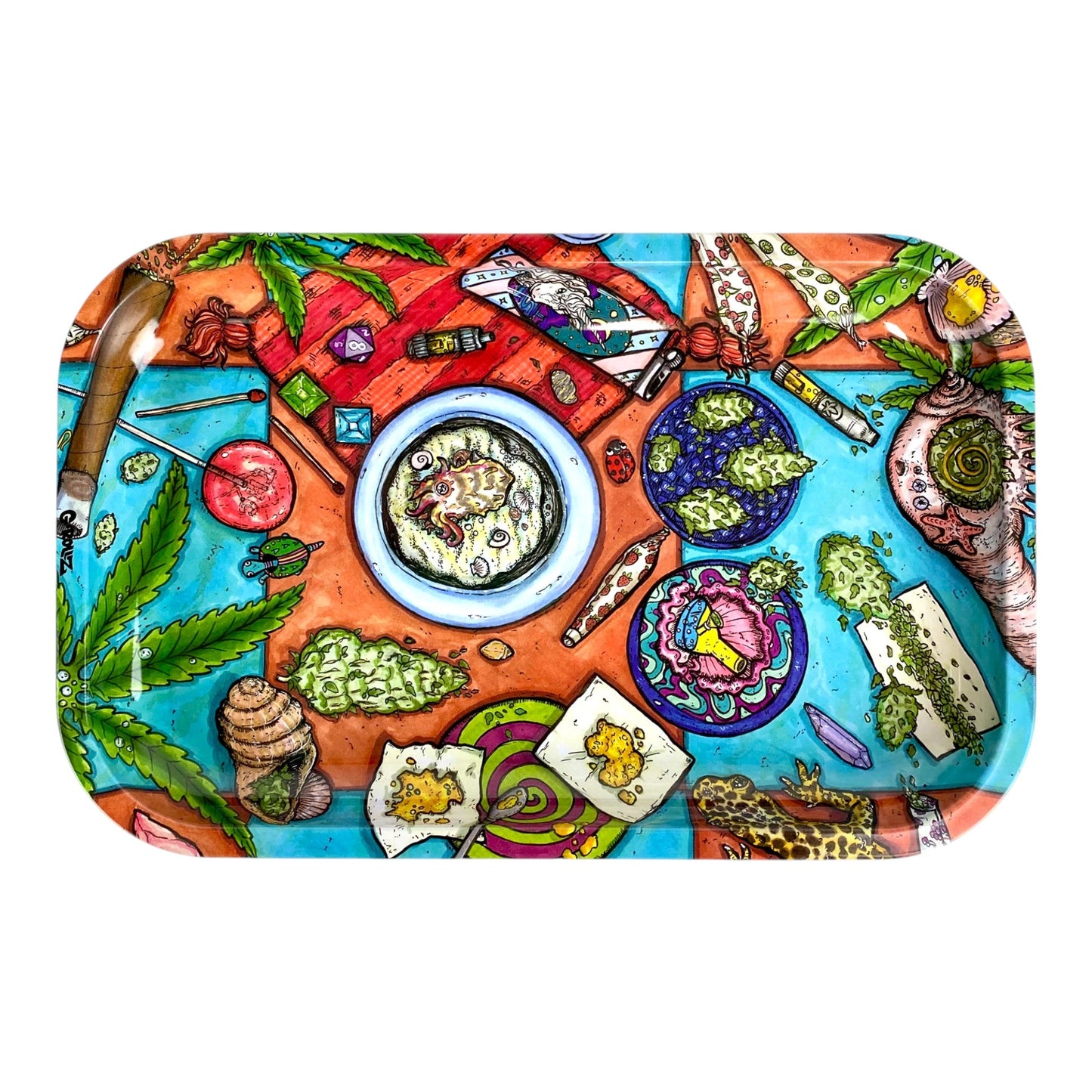 G Rollz Amsterdam Picnic Large Rolling Tray 27 x 17cm - The Bong Baron