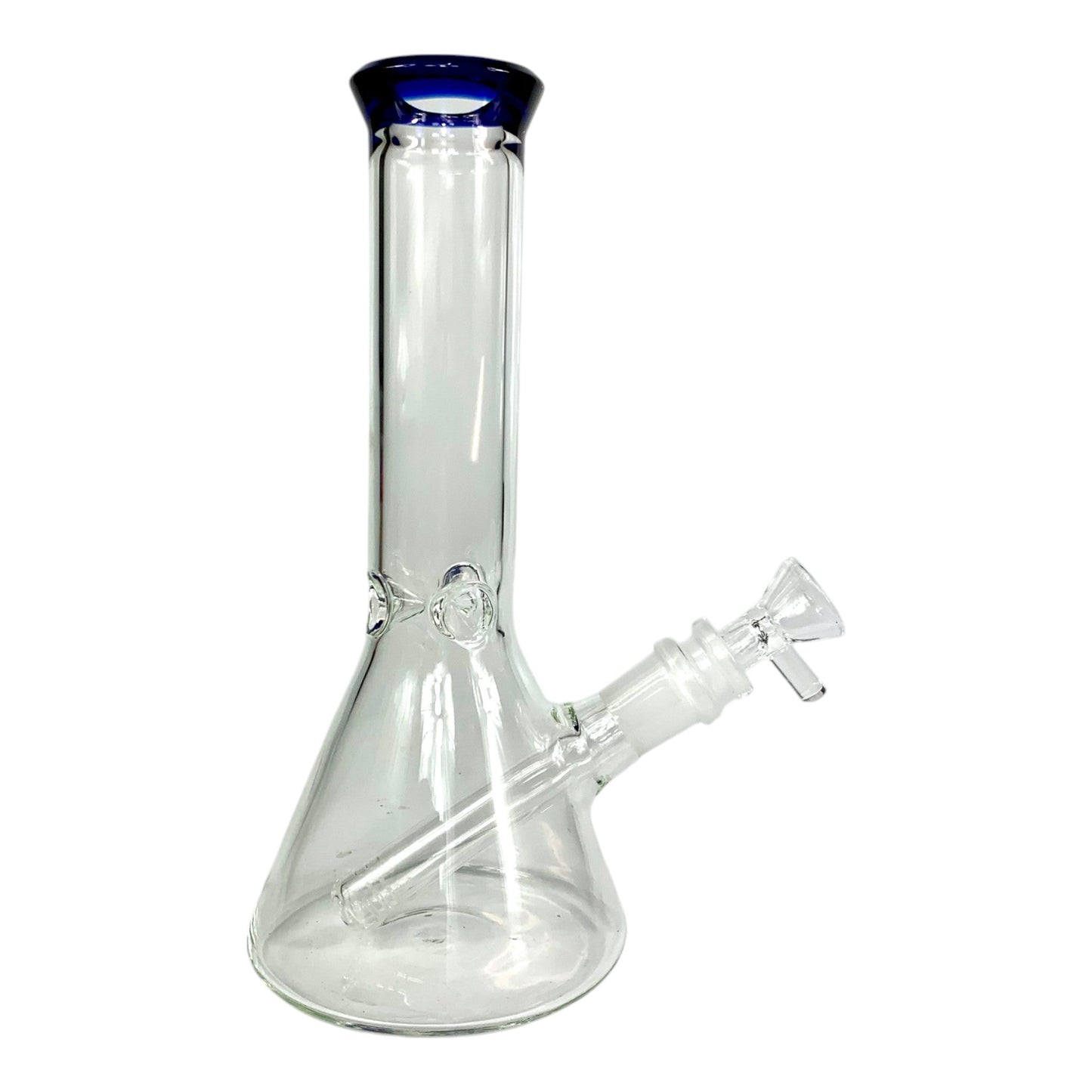 Glass Beaker Bong 20cm – Dark Blue Accent - The Bong Baron