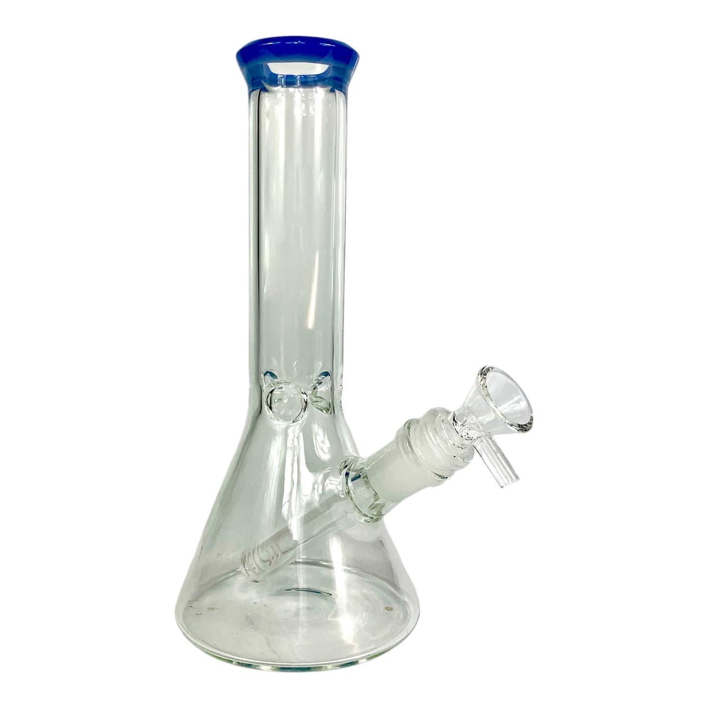 Glass Beaker Bong 20cm – Light Blue Accent - The Bong Baron