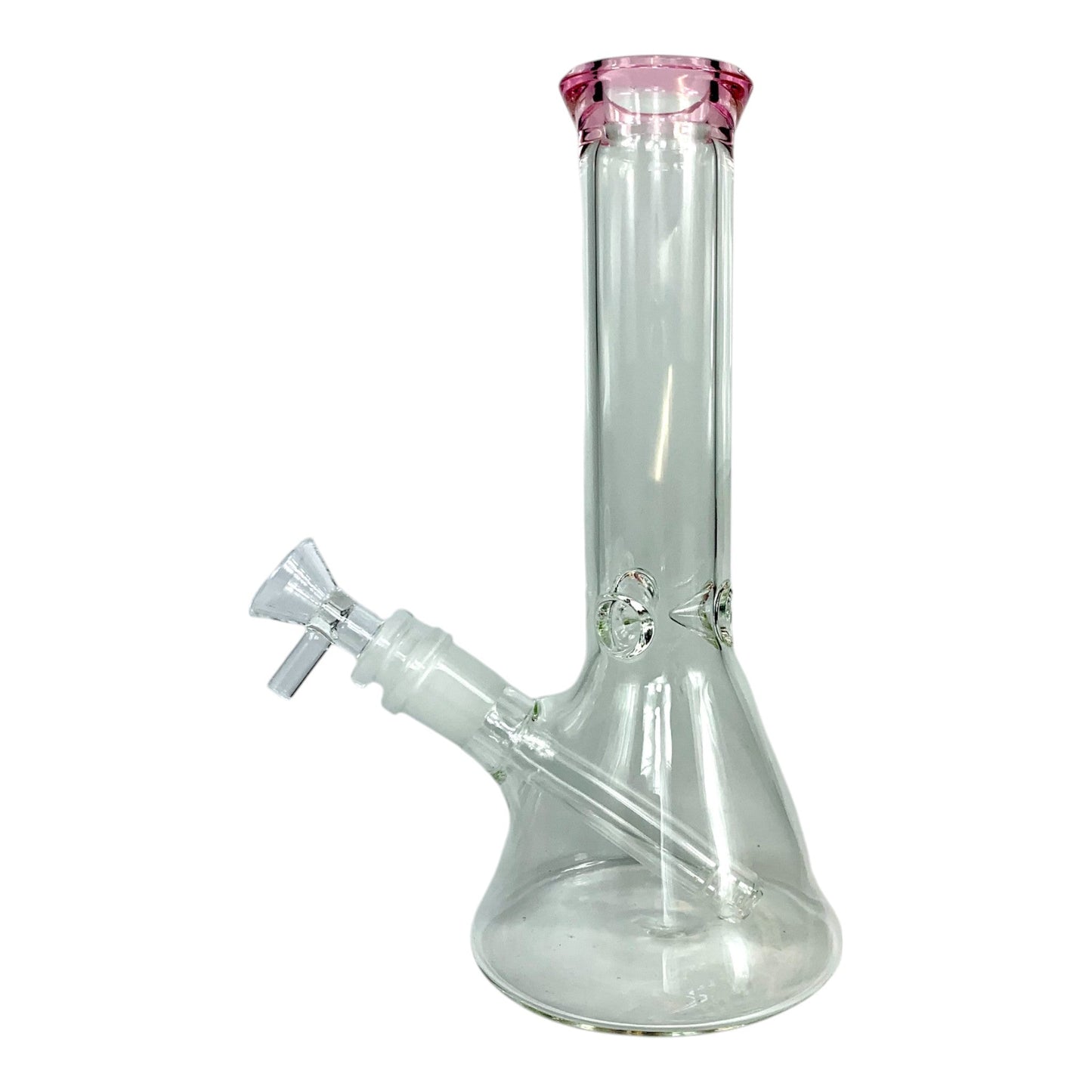 Glass Beaker Bong 20cm – Pink Accent - The Bong Baron