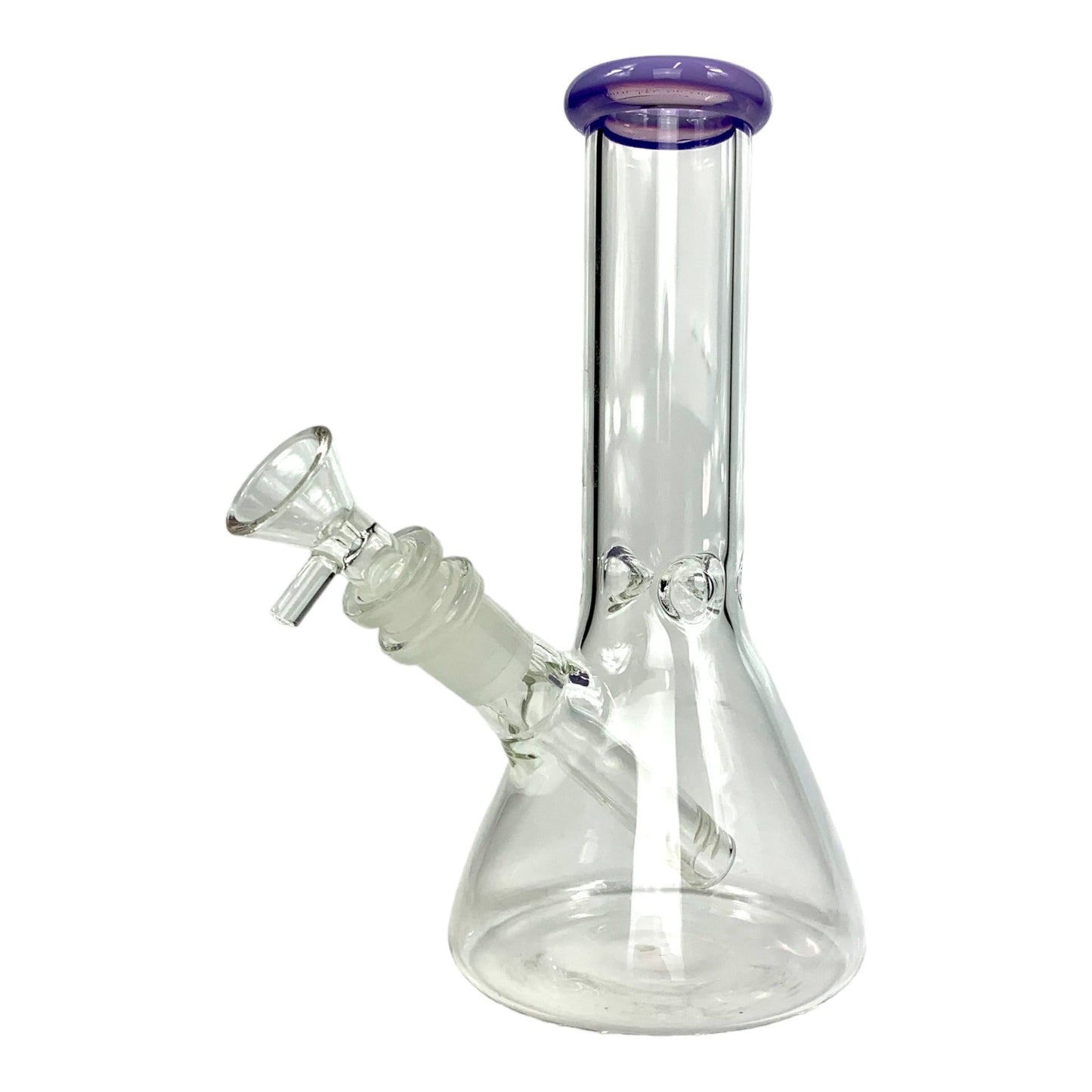 Glass Beaker Bong 20cm Purple Accent - The Bong Baron
