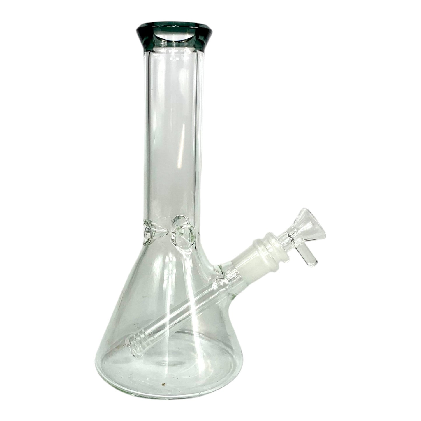 Glass Beaker Bong 20cm – Teal Accent - The Bong Baron
