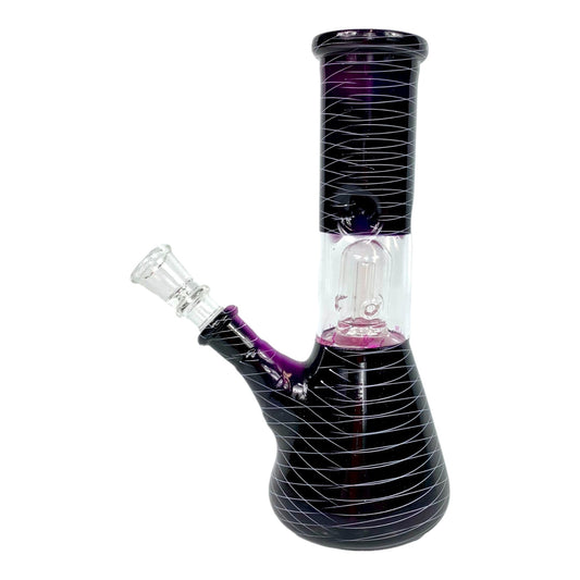 Glass Bong Dome Percolator 20cm Dark Purple - The Bong Baron