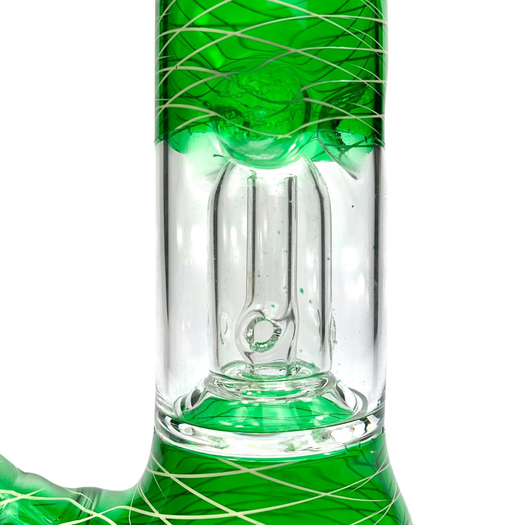 Glass Bong Dome percolator 20cm Green - The Bong Baron
