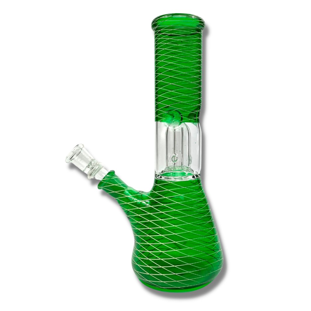 Glass Bong Dome percolator 20cm Green - The Bong Baron