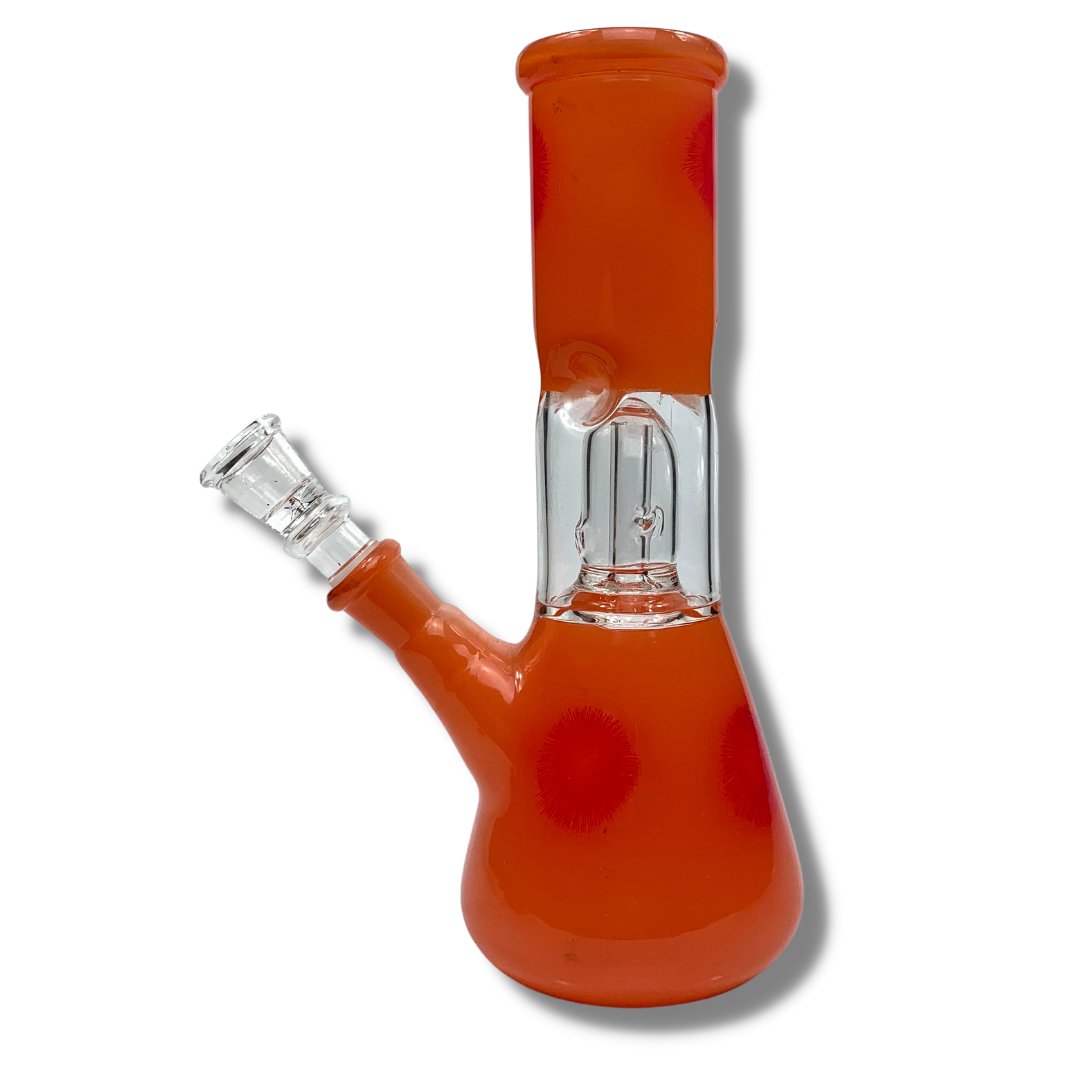 Glass Bong Dome Percolator 20cm Peach - The Bong Baron