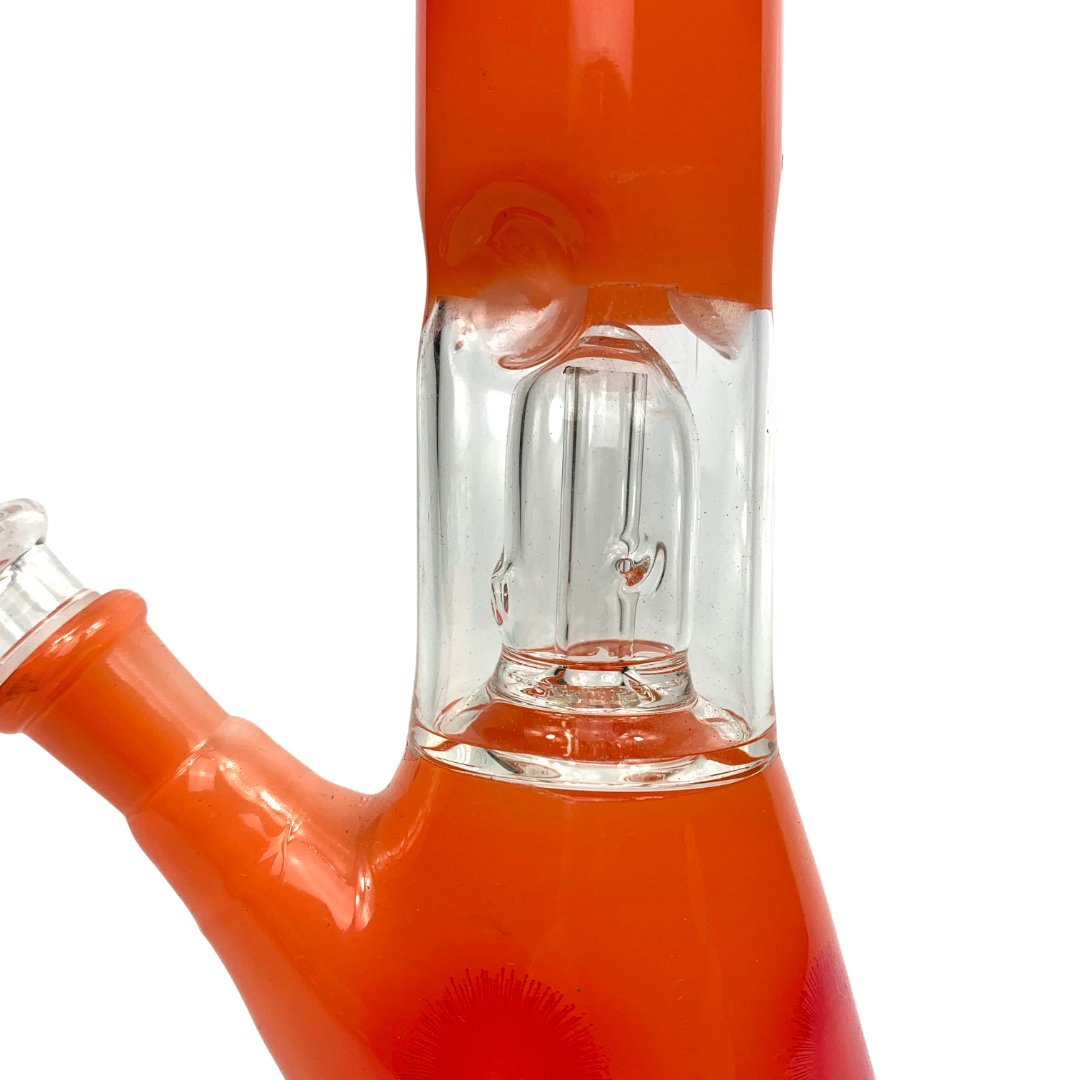 Glass Bong Dome Percolator 20cm Peach - The Bong Baron
