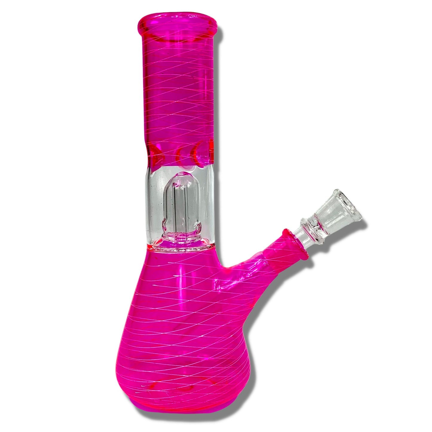 Glass Bong Dome Percolator 20cm Pink - The Bong Baron
