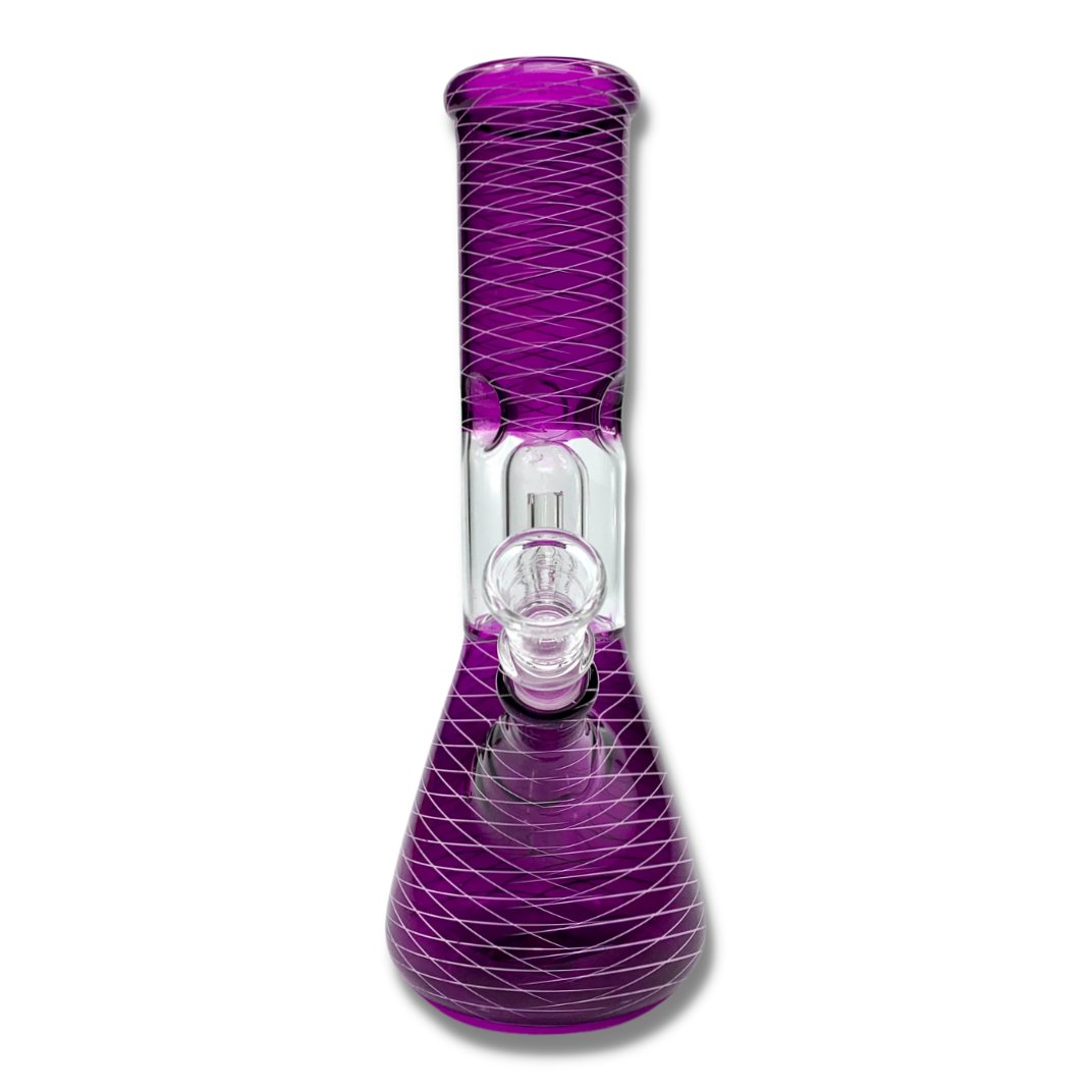 Glass Bong Dome Percolator 20cm Purple - The Bong Baron