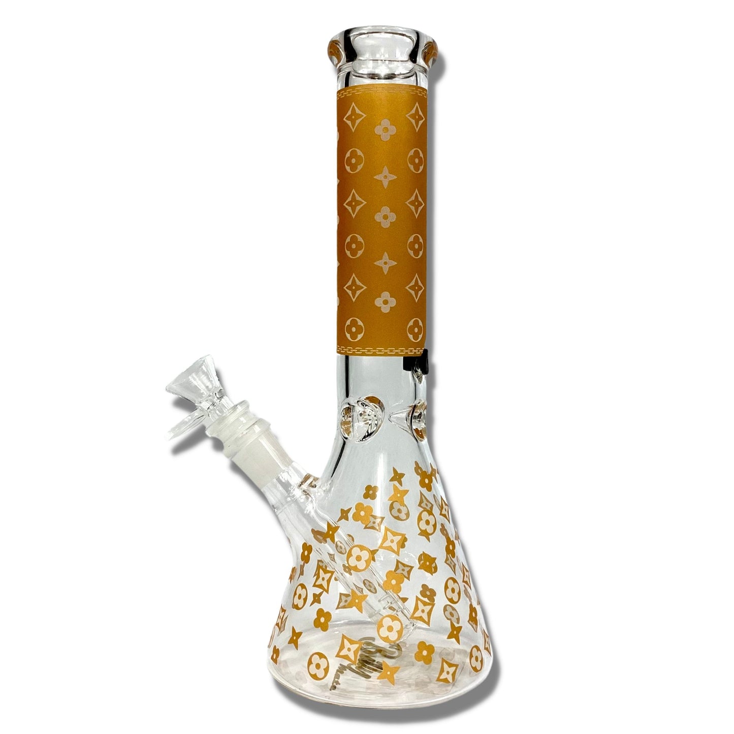 Glow in the Dark Orange Louis Vuitton Beaker Bong 25cm - The Bong Baron