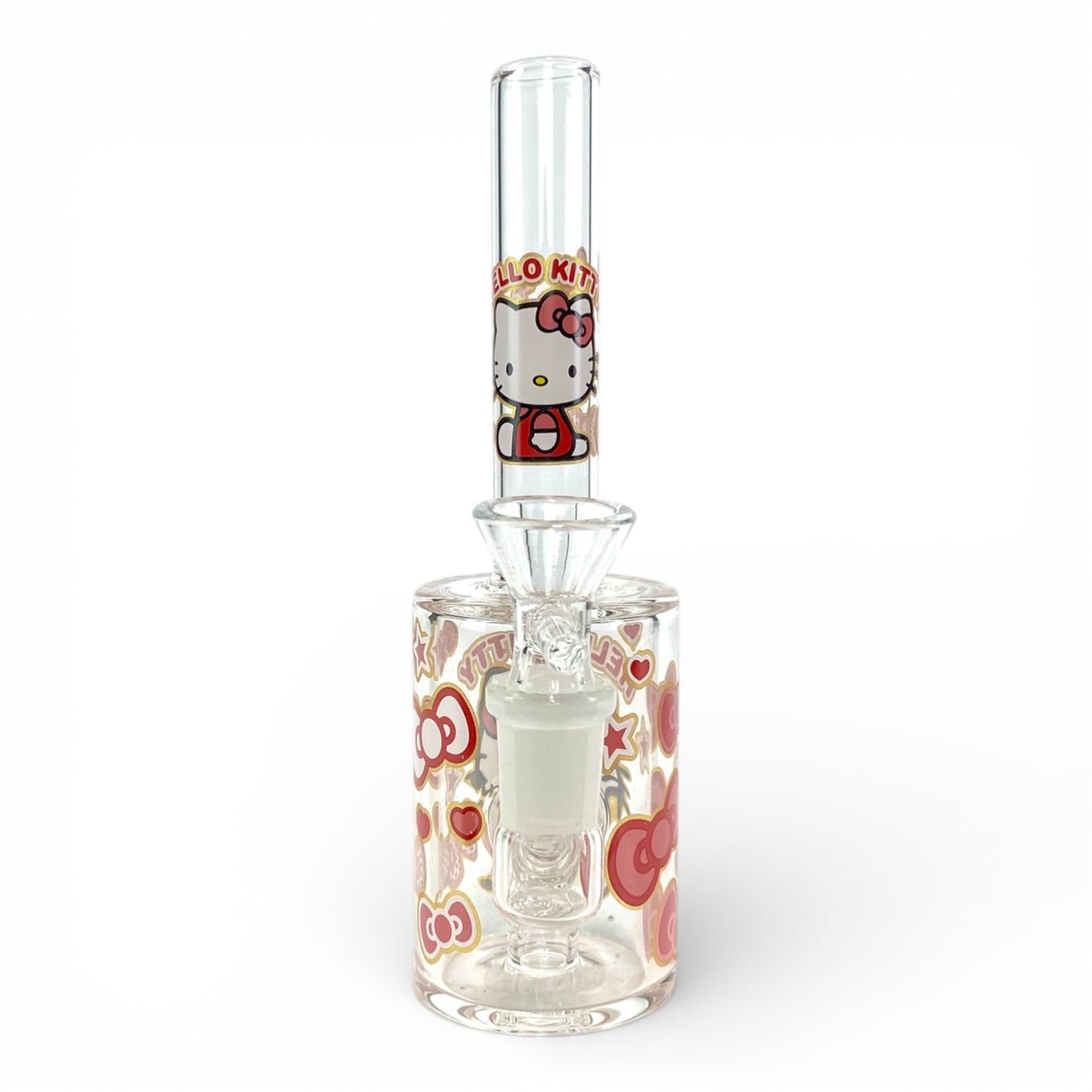 Hello Kitty Pink Bows Mini Barrel Bong 17cm - The Bong Baron