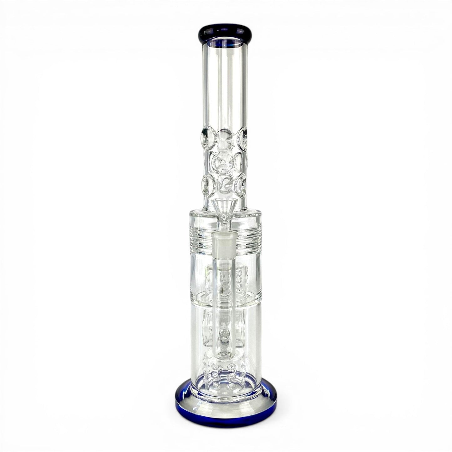 Hydra Dual Shower Perc Bong 43cm Blue - The Bong Baron