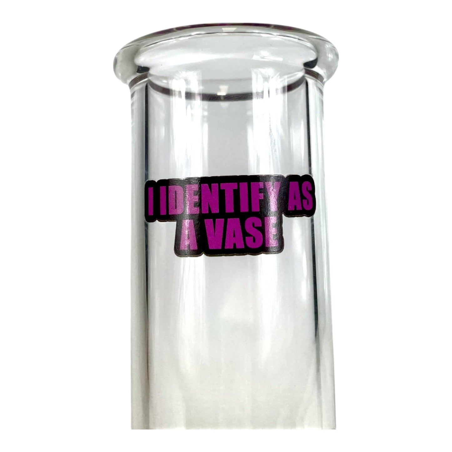 "I Identify as a Vase" Bubble Bong 30cm Purple - The Bong Baron