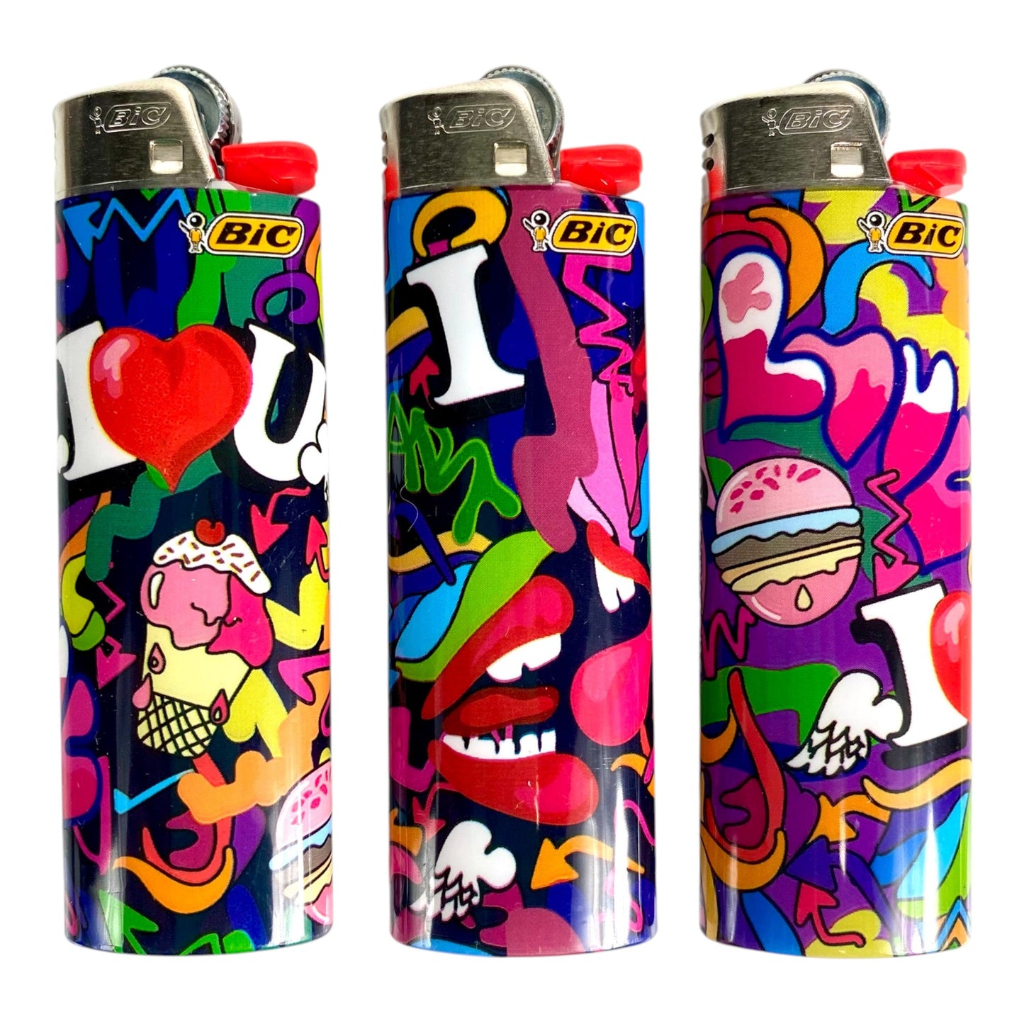 I Love You Bic Maxi Lighter - The Bong Baron
